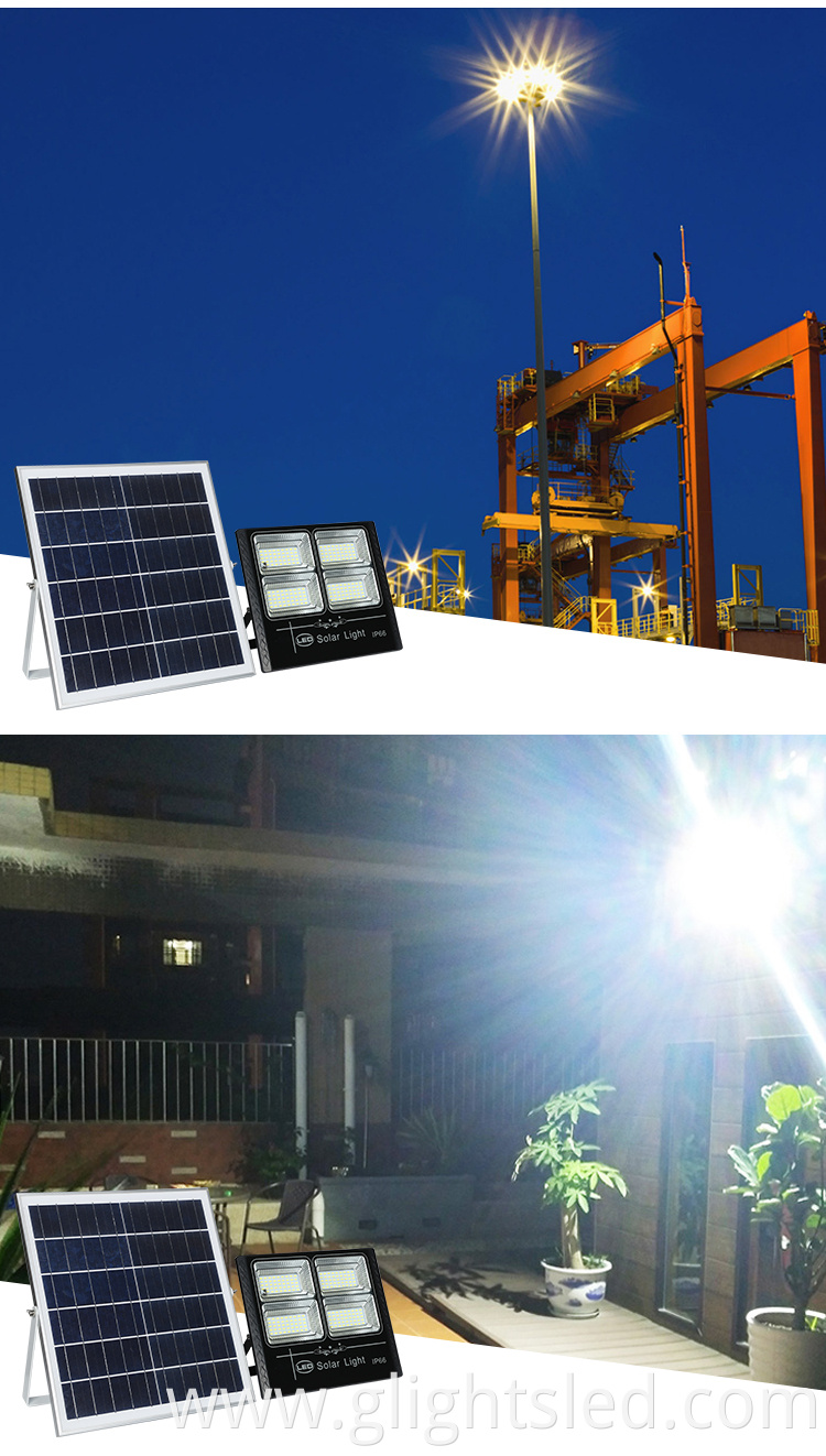 New design factory price ABS housing SMD waterproof outdoor IP66 50w 200w 300w led solar panel flood light